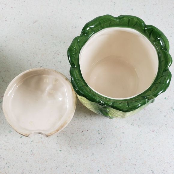 Vintage Hand Painted Cauliflower Creamer Sugar Dish Set  Monte Verde Man - Picture 11 of 12